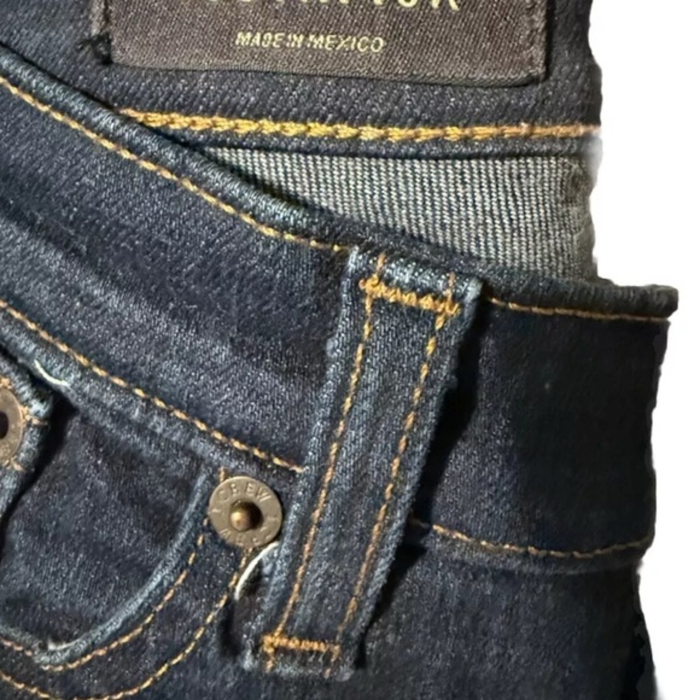 J Crew Toothpick Women's Jeans Size 27 Dark Wash Stretch Super‎ Skinny Leg - Picture 3 of 4